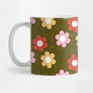 Beautiful colorful flowers in cartoon style Mug